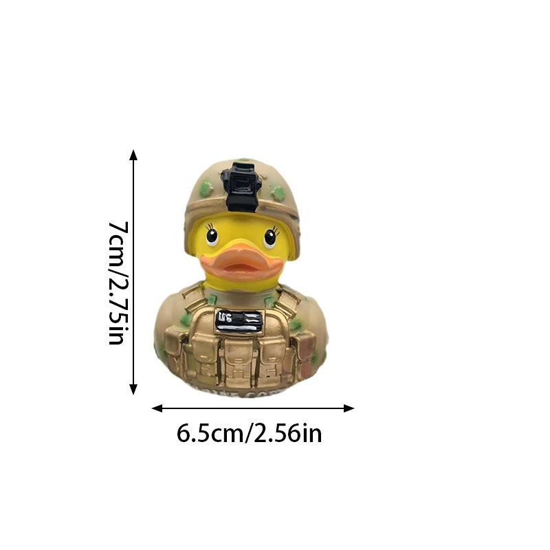 Military Resin Duck Sculpture Handmade Art Craft Home Office Desk Decor Veteran Tribute Collectible Gift Ornament