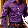 Versatile men's striped long-sleeve shirt, ideal for formal and casual looks.