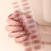 22 Stück Vollabdeckung Backfreie Nagelsticker 3D Strass Nagellackstreifen Glitzer Selbstklebend Maniküre Dekor Nail Art Aufkleber
