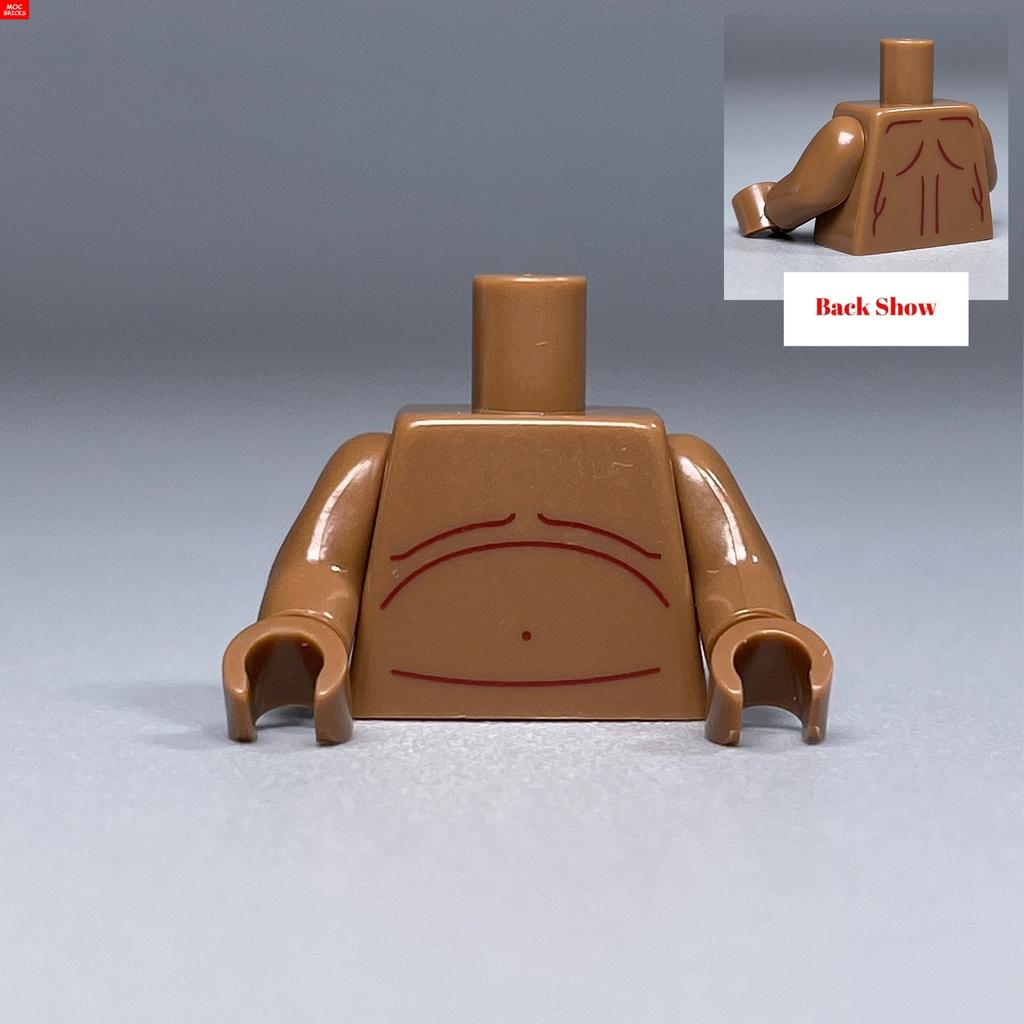 10pcs MOC Bricks Torso Body Man Muscle Pants 4cm Figure Part Particles Assembled Building Blocks Children's Toys