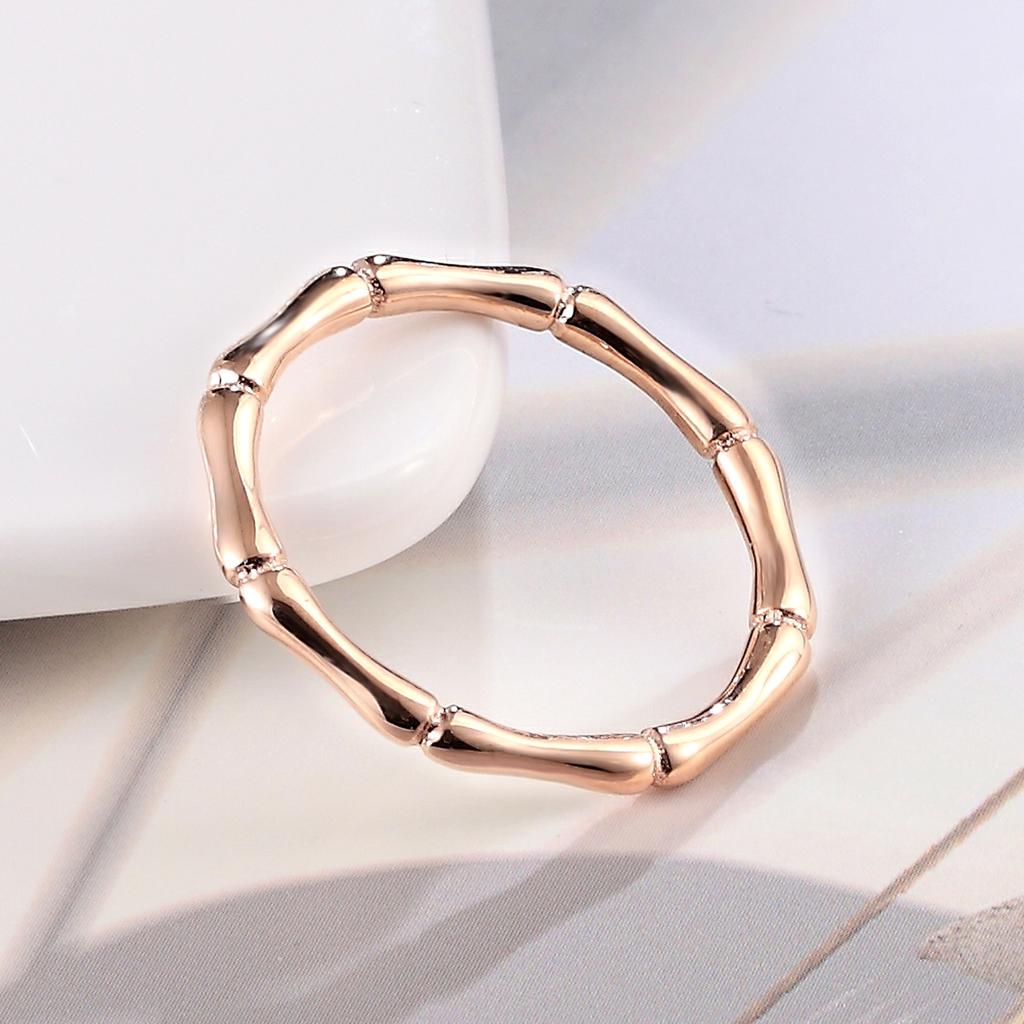 New Chinese-style Gaosheng Bamboo Ring Titanium Steel Vacuum Electroplating Index Finger Ring Women's National Style Accessories