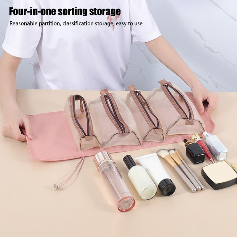 Roll Up Toiletry Bag Travel Toiletry Organizer Foldable Packing Organizers For Women Toiletries Case For Vacation Business Trips