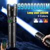 NEW 99000000LM Most Powerful LED Flashlight Rechargeable Type-c Flashlight Long Range Tactical Torch Light For Fishing Hunting