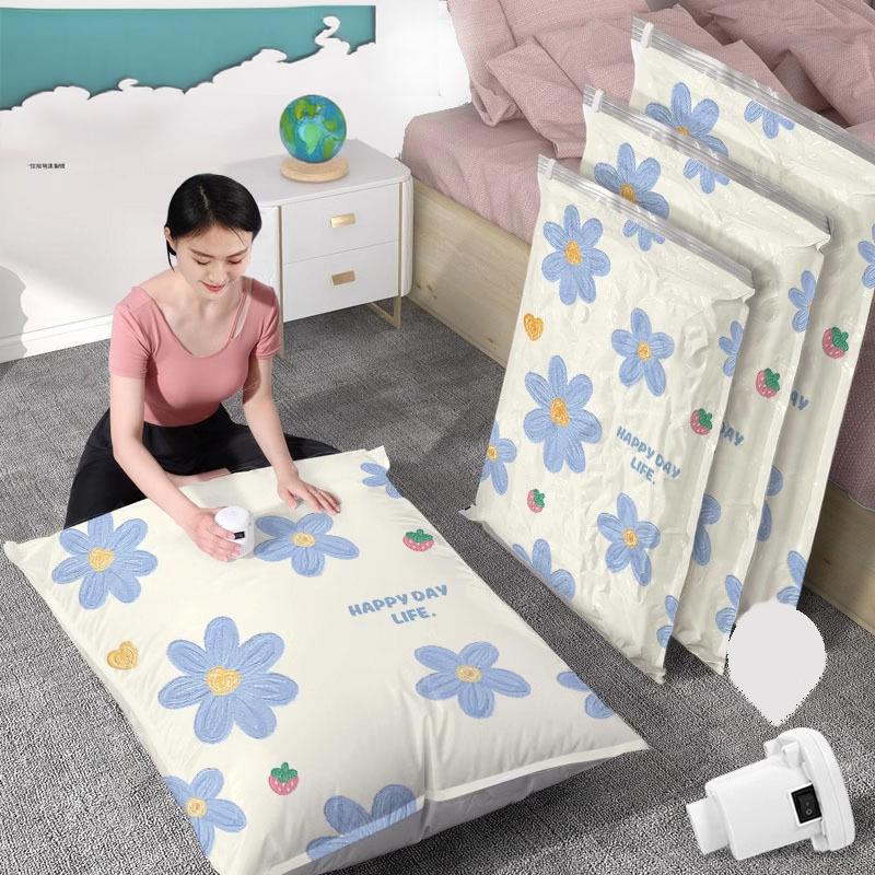 Vacuum Storage Bags Compression Bags for Clothes Thickened Material Space Saving Storage Organizer Travel Home Use Bedding Clothes Storage Bag