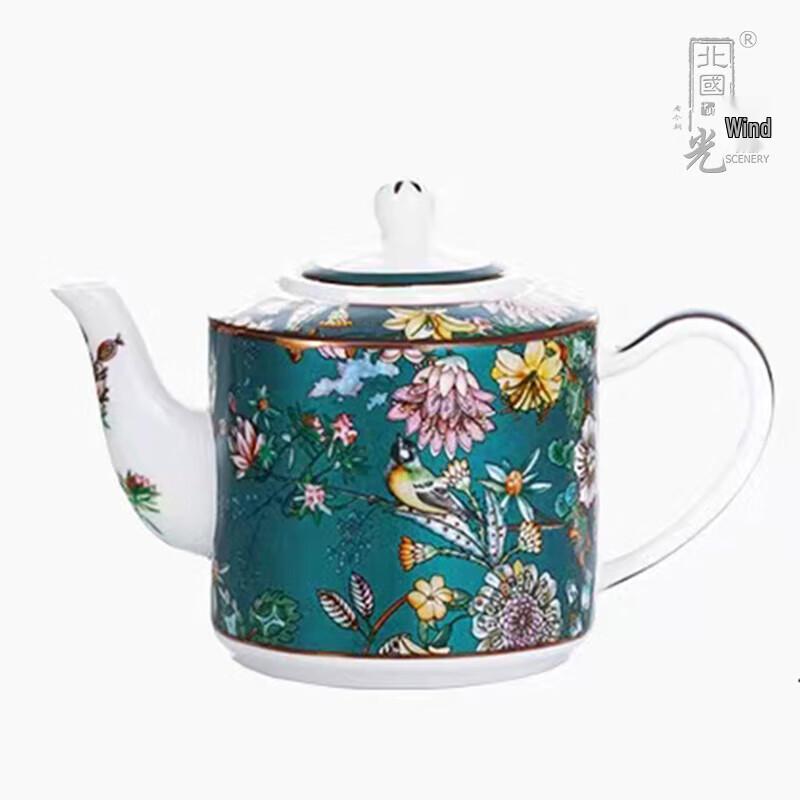 Exquisite Northern Scenery Bone China Tea Set