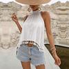 Women's Fashion Casual Solid Color Print Sleeveless Blouses & Shirts