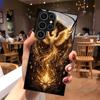 Gold-Lacquered Lotus Seat Phoenix Pattern 2D Phone Case for Samsung S26 S25 S24 S23 S22 S21 S20 Tempered Glass Protective Cover