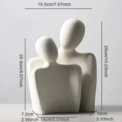 Nordic minimalist abstract figures ceramic ornaments bedroom living room desktop furnishings home decoration office figurines