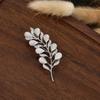 European Retro Peacock Feather Brooch with Zircon Inlay for Suits and Coats