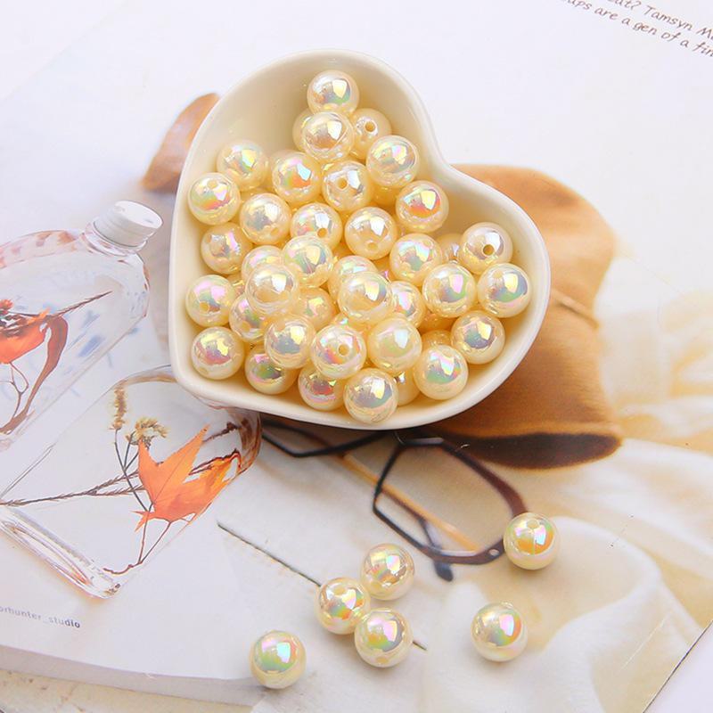 

Акрилові круглі намистини кольору AB зі штучною перлиною для ювелірних браслетів своїми руками Diameter 6mm, 100 pieces/pack