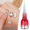 Champagne Cat Eye Gel Nail Polish - Whitening Manicure for Autumn/Winter