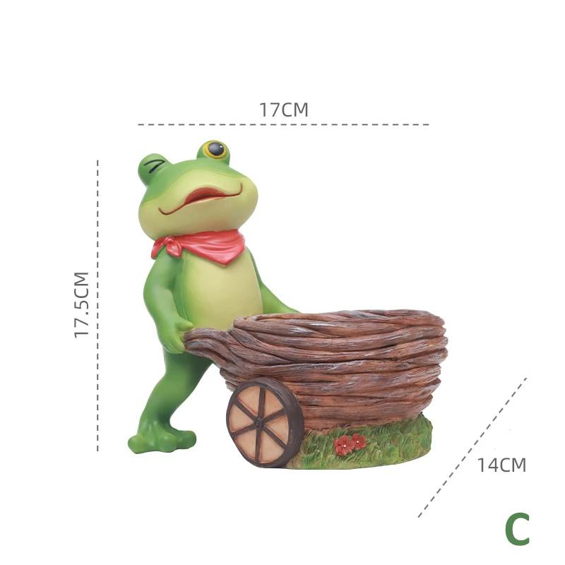 Whimsical Frog Design Planter for Succulents Pot, Decorative Frogs Statues Garden Pots Home Patio Desktop Decoration