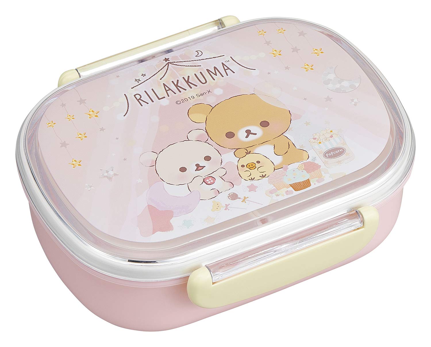 

OSK Rilakkuma Lunch 360ml Inner Lid for Made in Dishwasher Box, [Includes Box/Remove Microwave], Japan, Safe, PCR-7 розовый