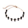 Braccialetto caviglia cavigliera cavigliera in lega alla moda multistrato incastonato di diamanti piccolo fresco set da 4 pezzi da donna