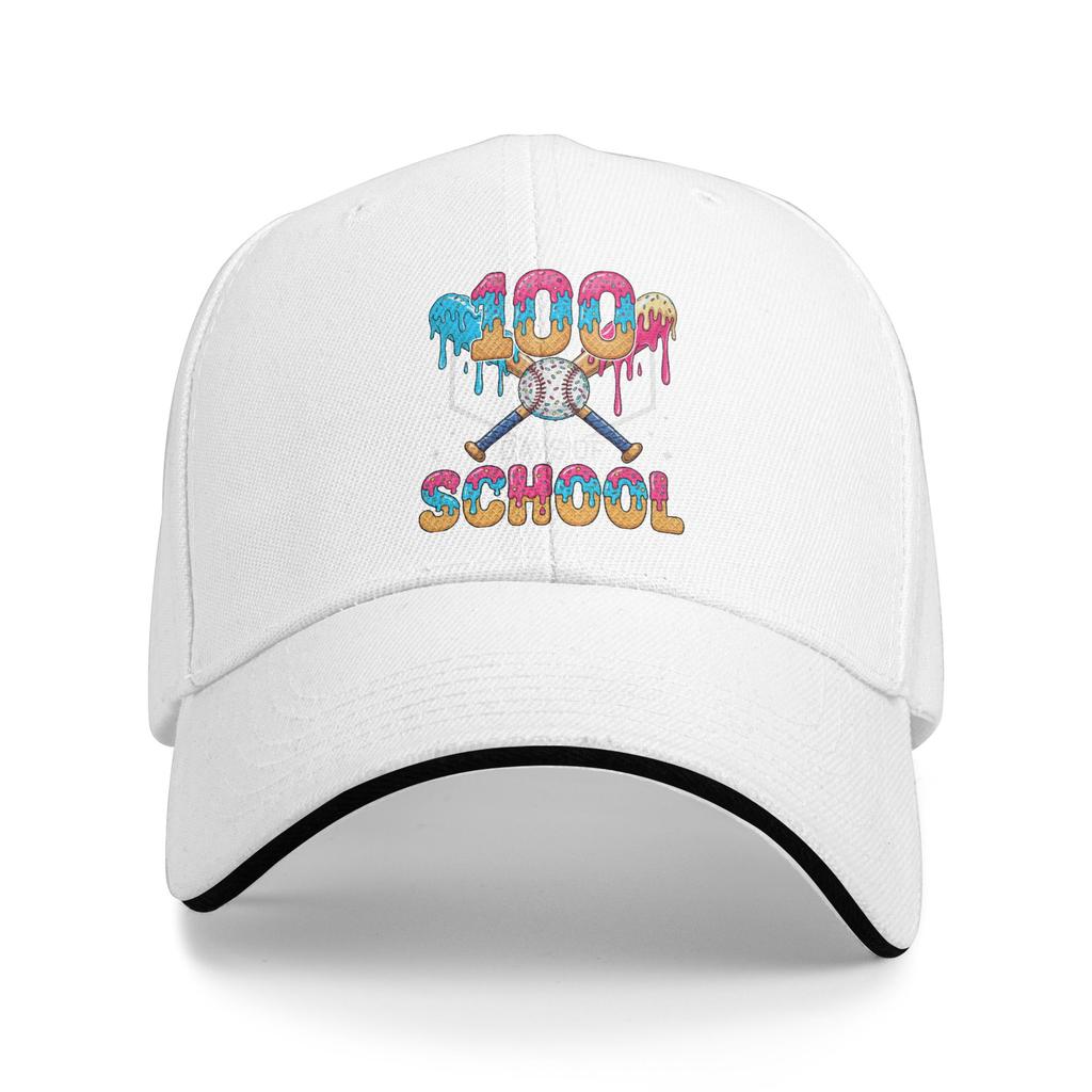 100 Days of School Baseball Boys 100th Day of School Baseball Cap Classic Women Men Hip Hop Hats Kpop Rock Snapback Cap Gift