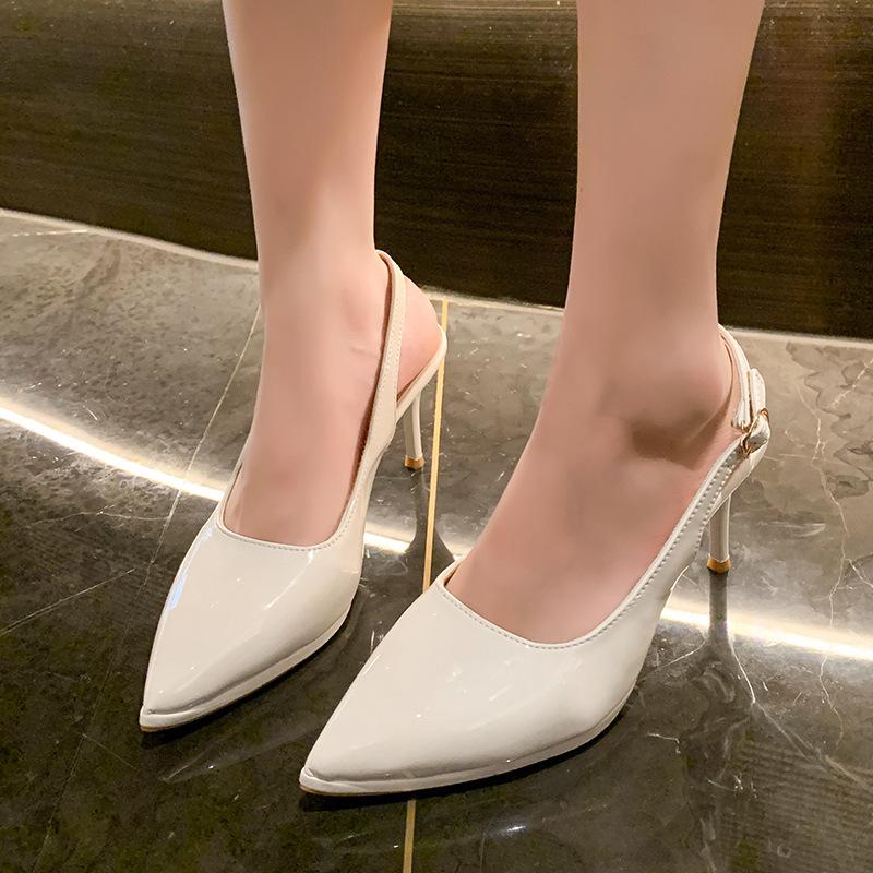 Nude Pure Desire Style High Heels Women's Thin Heels Spring and Summer New Sexy Temperament Pointed Large Size Single Shoes Women