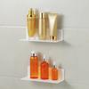 2Pcs Acrylic Floating Wall Shelves with Hole Wall Mounted Clock Speaker Organizer Display Bracket Home Decor