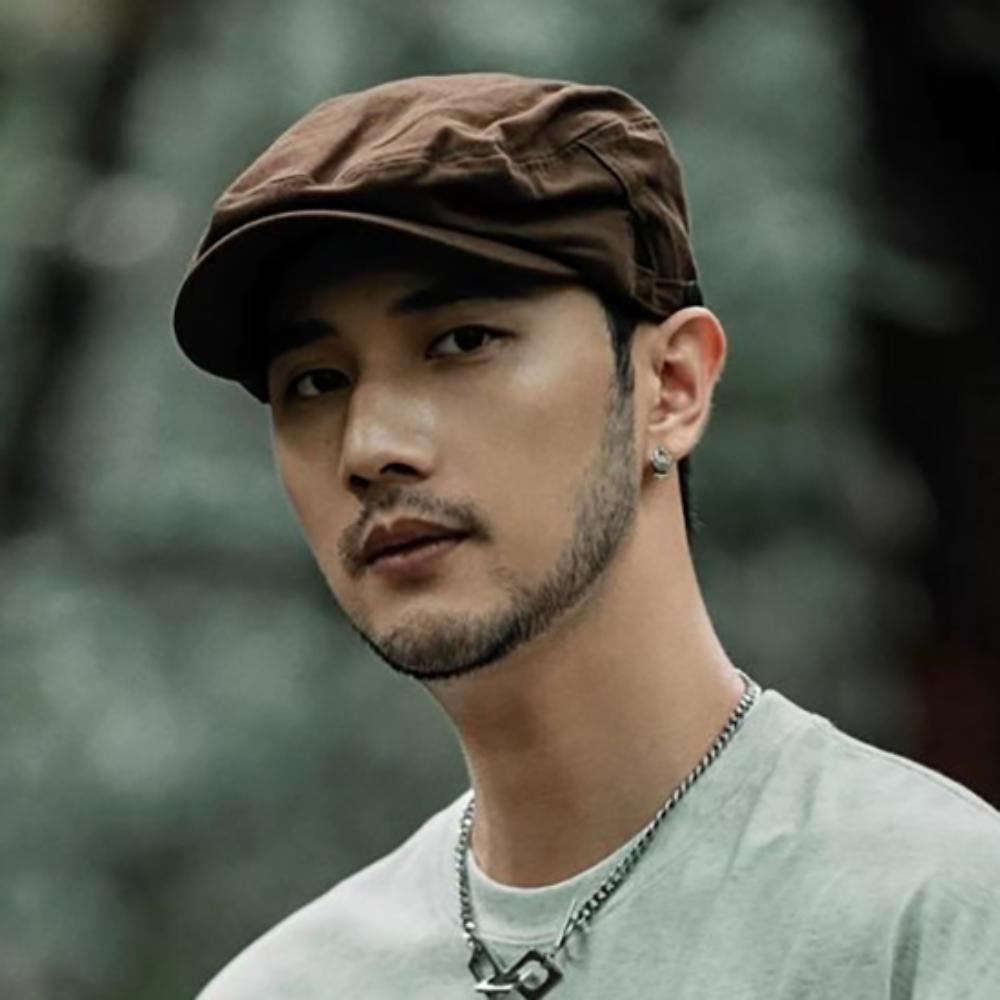 Pure Color Newsboy Flat Cap British Style Retro Painter Hat Embroider Letter Hat Streetwear