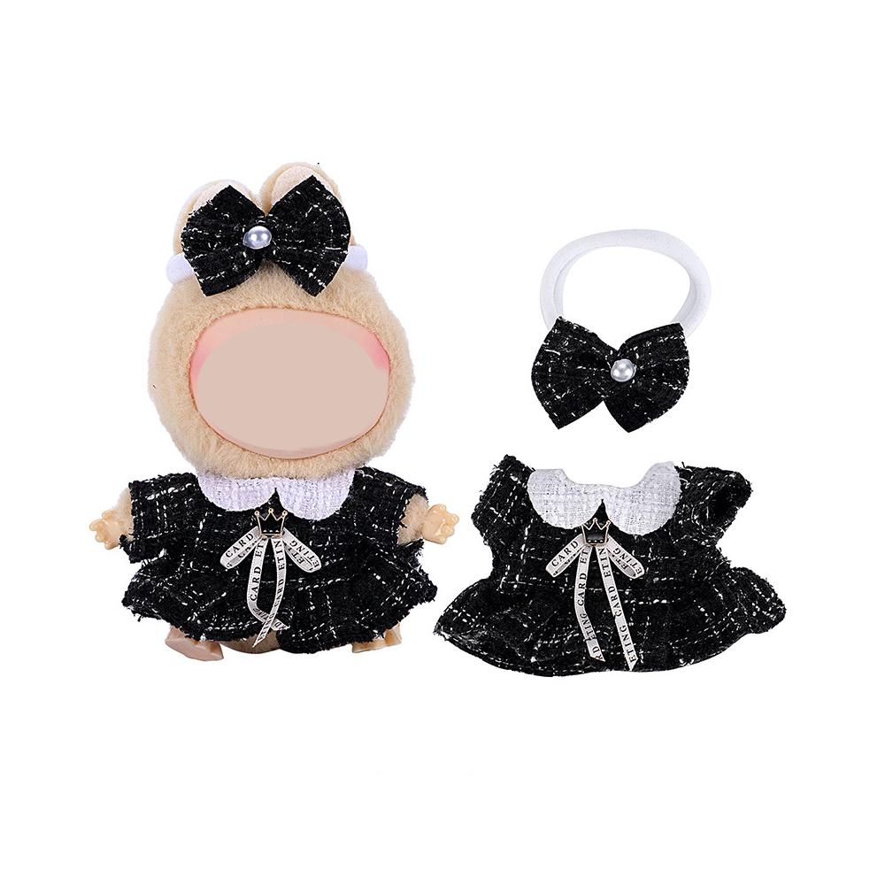 French Style Plush Doll Clothes For 15-17cm Labubu Clothing Accessories Cute Dress Toy Diy Dress Up Outfit Designer Party Gift