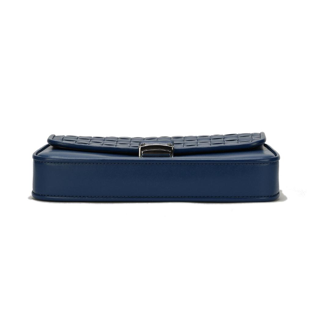 MICHAEL KORS Bradshaw Artificial Leather Baguette Bag, Shoulder Bag, Handbag Womens Dark Blue