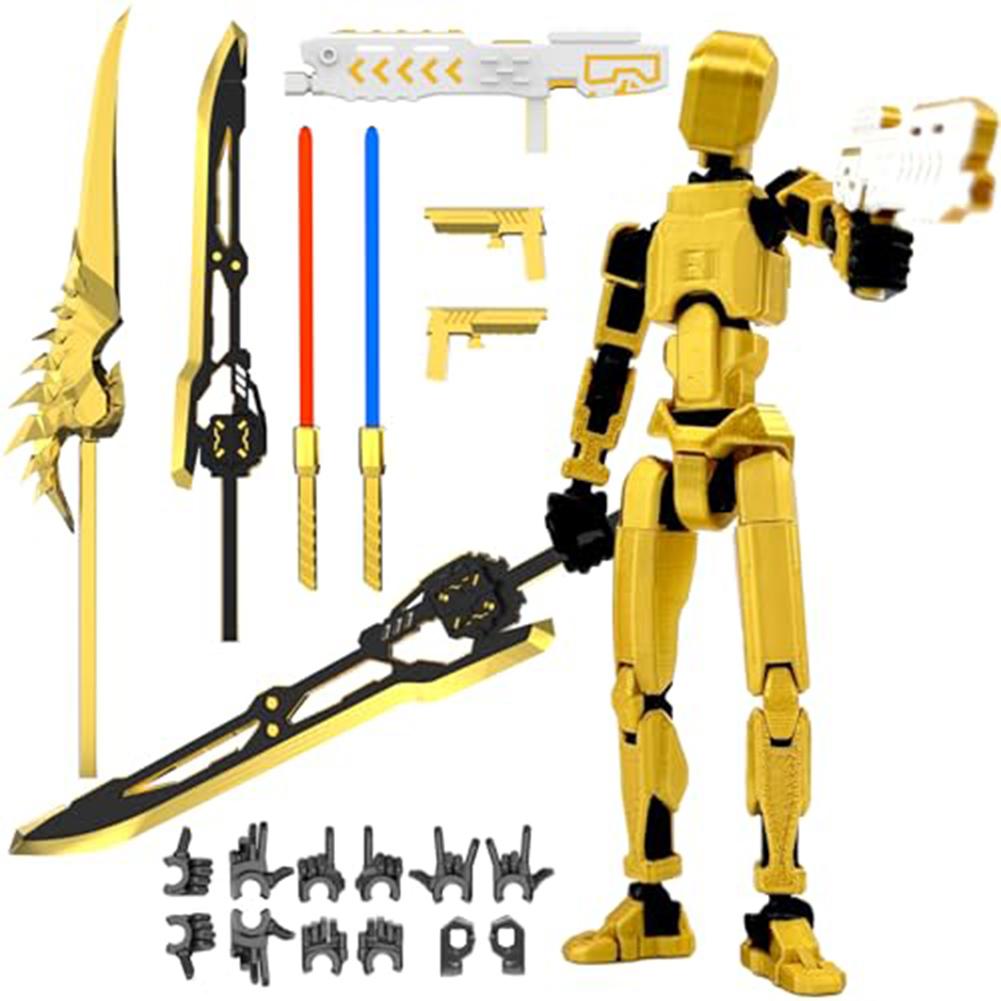 New 13 Robot Action Figure with Multiple Accessories Multi-Jointed Action Figures Action Figures Toys Home Desk Decoration Gifts