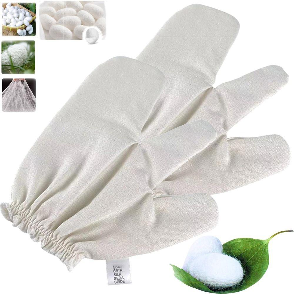 1/2PCS Quick-Drying Silk Bath Scrubbing Gloves Reusable Removal Dead Skin Mitts  for Men and Women