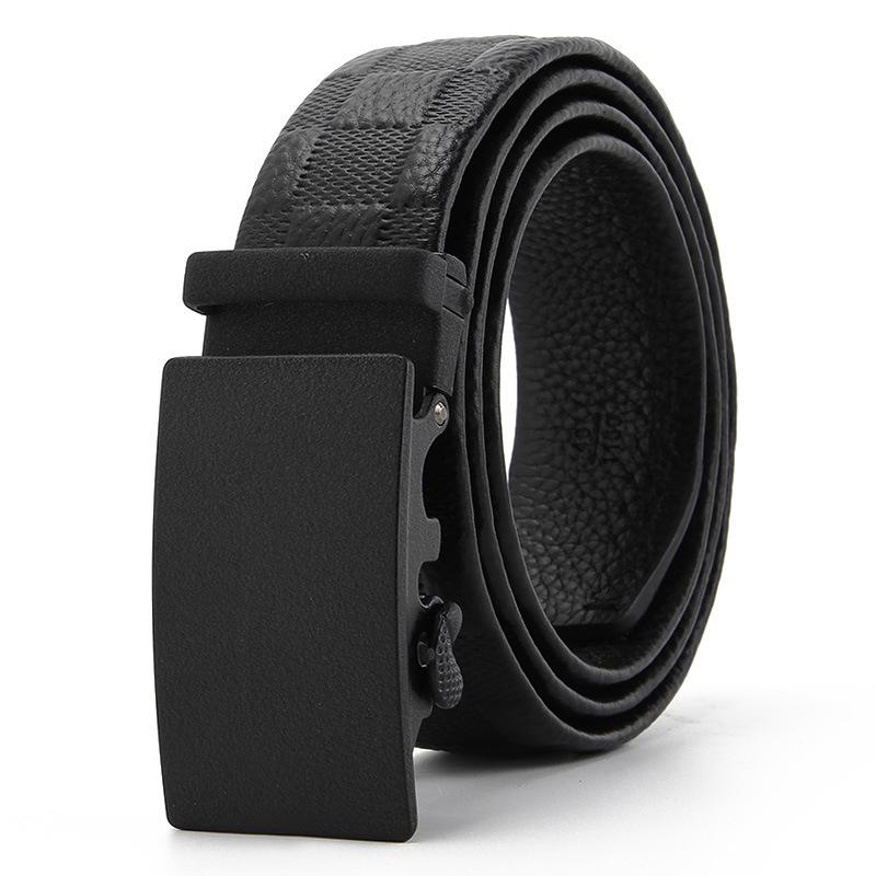 Mattierte Automatikschnalle Kanten Kopfschicht Rindsleder Gürtel High-End Business Casual Herren Trendgürtel