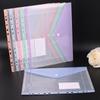 Transparent Loose-Leaf File Bag High-Capacity File Organizer Binder Pockets Button Close Business Document Pouch Stationery