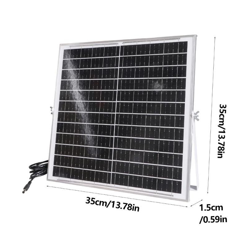 12V 20W Solars Panel With 5.5x2.1mm Output For Boats Campers Caravans Security Camera And Exhaust Fan
