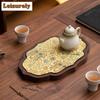 Koi Walnussfarbe Rechteckige Teeschale Japanische Küche Tisch Kaffee Aufbewahrungsplatte Tabletts für Gastgewerbe Geschirr für Geschenk