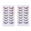 Colored Eye Tail Colored False Eyelashes 7 Pairs 3D Mink Lashes Thick Fluffy Eye Eyelashes  Women