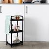 3-Tier Mobile Kitchen Bathroom Shelf Trolley on Wheels
