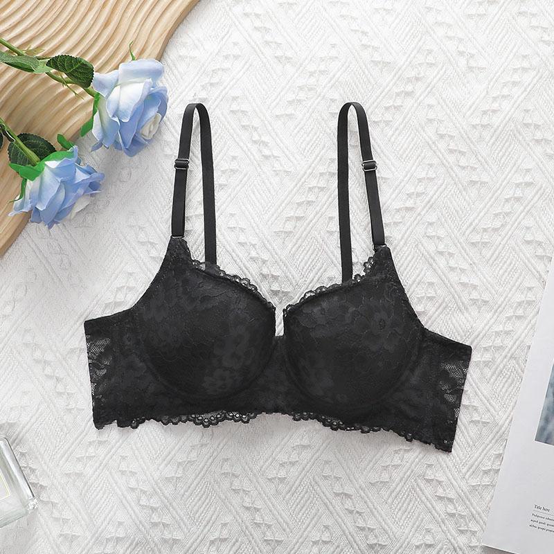

Нижнее белье Тонкая чашка Сборка Сексуальный кружевной регулировка Тип стальной оправы бюстгальтер для женщин и девочек 85B