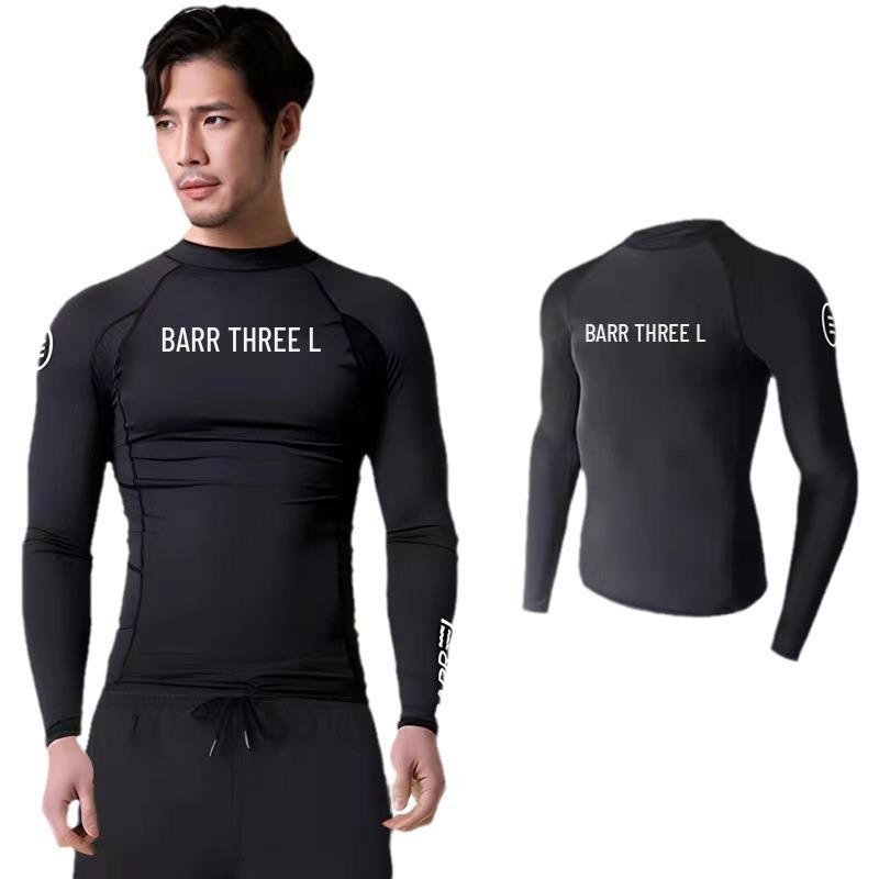 Men's Quick-Dry Long Sleeve Wetsuit for Surfing, Snorkeling, and Water Sports - Sun Protection & Jellyfish Defense.