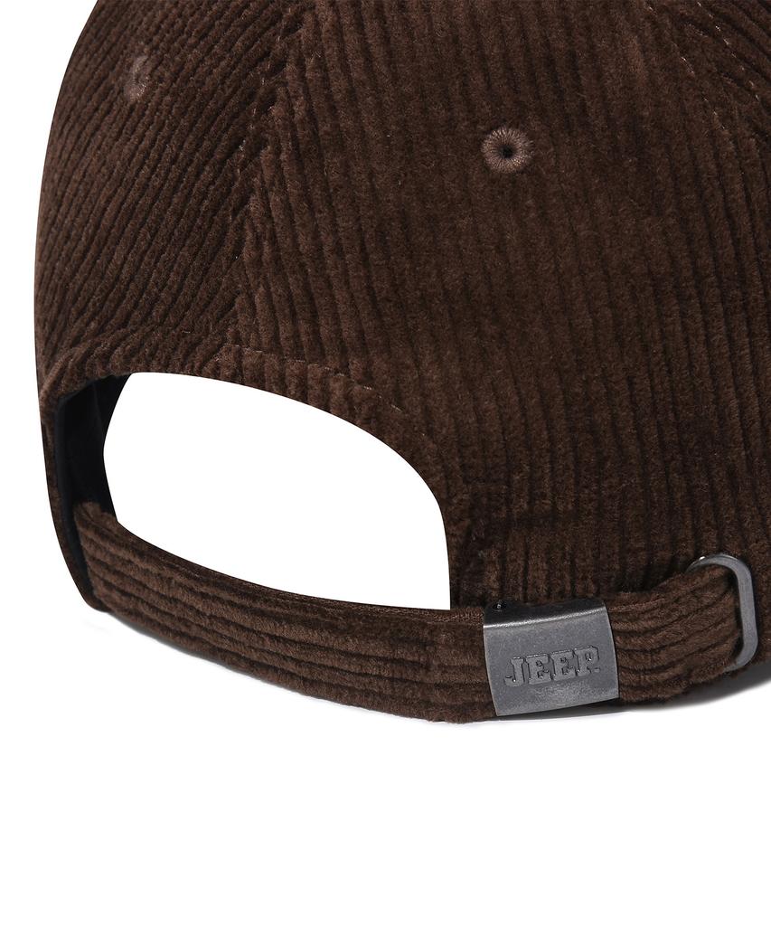 JEEP Arched Mocha Corduroy Ball Cap (Jq5Gcu199Br)