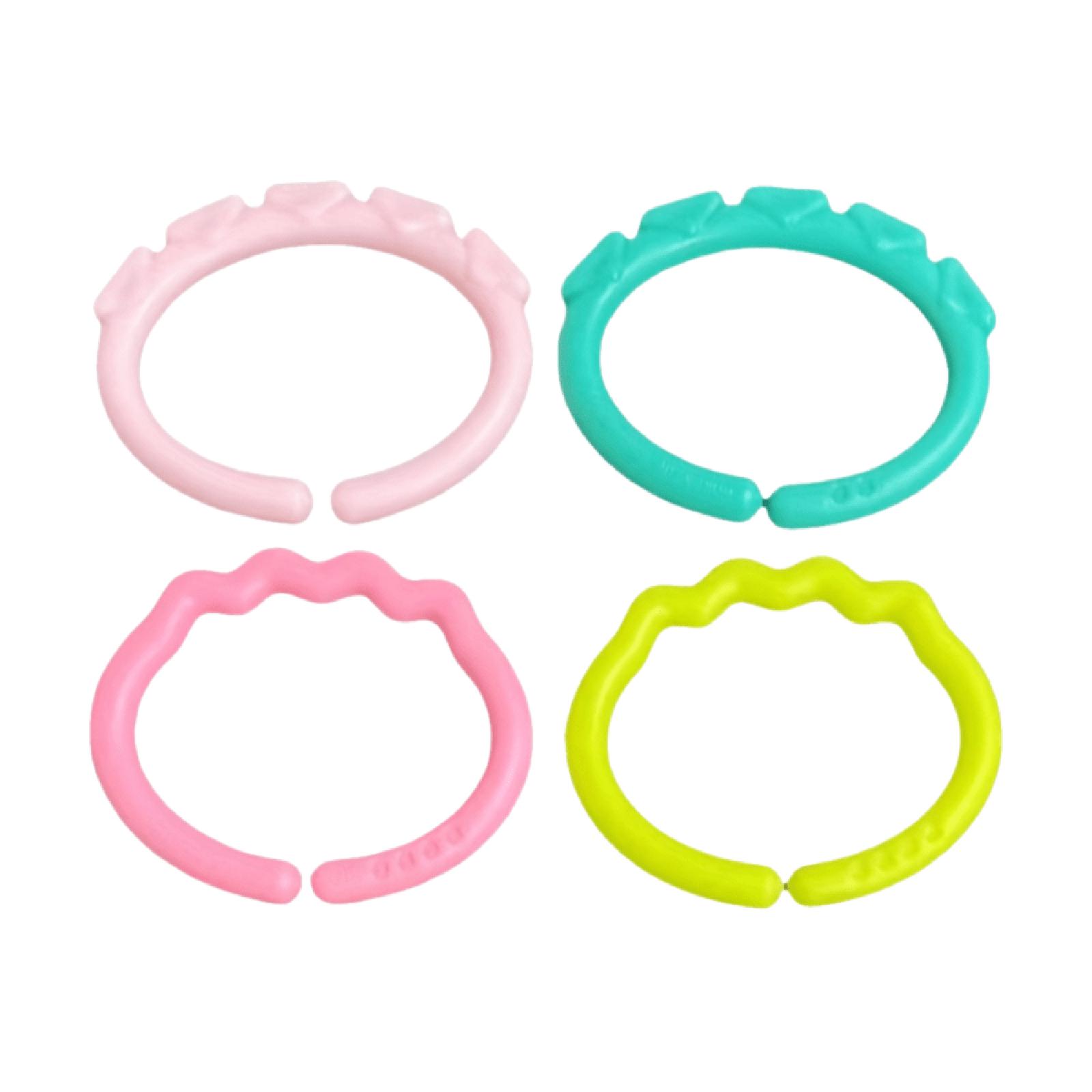 

24 шт. Пластиковые соединительные кольца Игрушка для подвешивания на коляску, автокресло, кроватку, игровой коврик для крепления игрушек One Size