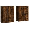 Armoires murales - Maison Exclusive - Chêne fumé - Bois d'ingénierie - Grand rangement (2 pcs)
