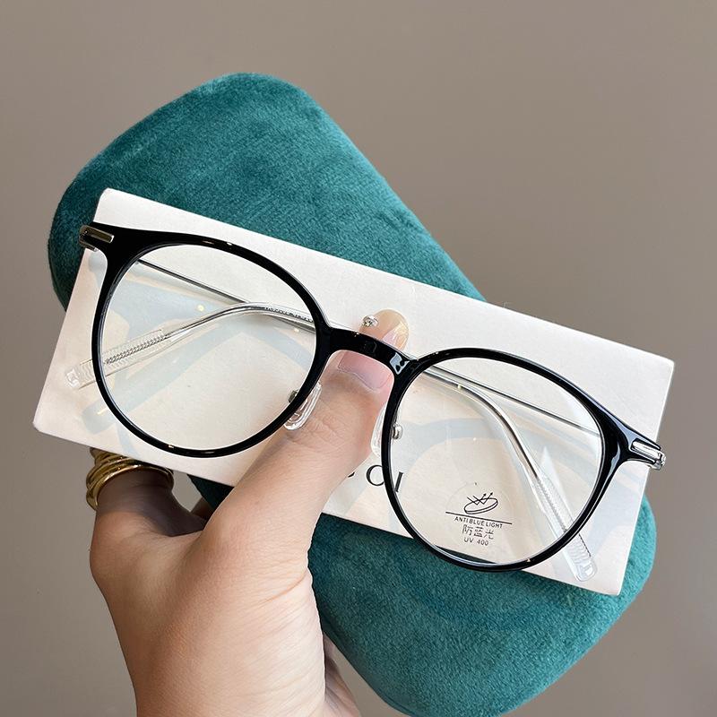 Campus Style Glasses Frames  Material Anti Blue Light Eyeglass Frames For Women Round Shape Men Glass