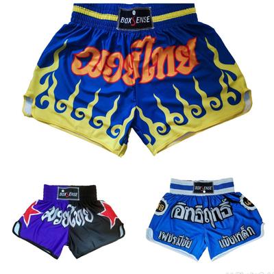 Kickboxing Fight Tiger Muaythai Shorts Adult Kids Light Breathable Boxing Trunks Man Woman Printing Grappling Sanda MMA Shorts