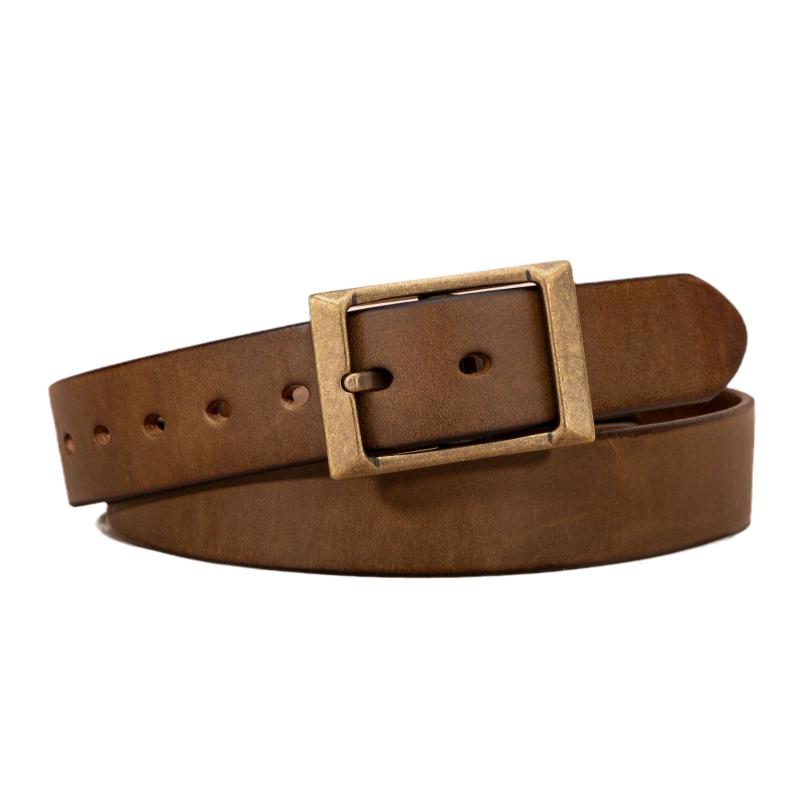 Retro Matte Pure Cowhide Retro Single-layer Belt