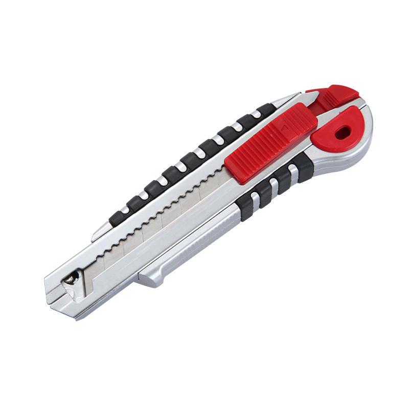 Heavy-Duty 18mm Utility Knife with Rubber Grip - Ideal for Paper, Wallpaper, and Unboxing Tasks
