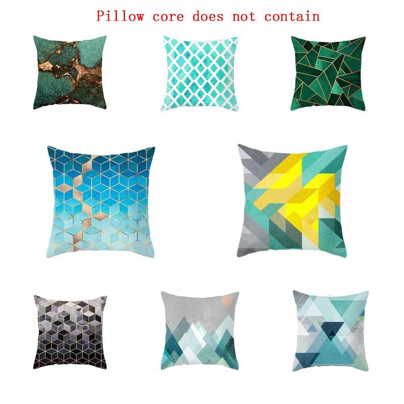 Geometric Pattern Simple Pillow Case Abstract Art Home Decoration Plush Fabric