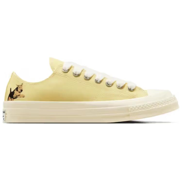 GOLF le FLEUR* x Converse Chuck 70 Soft and Comfortable Non-slip Durable Low-top Skate Shoes Unisex Yellow