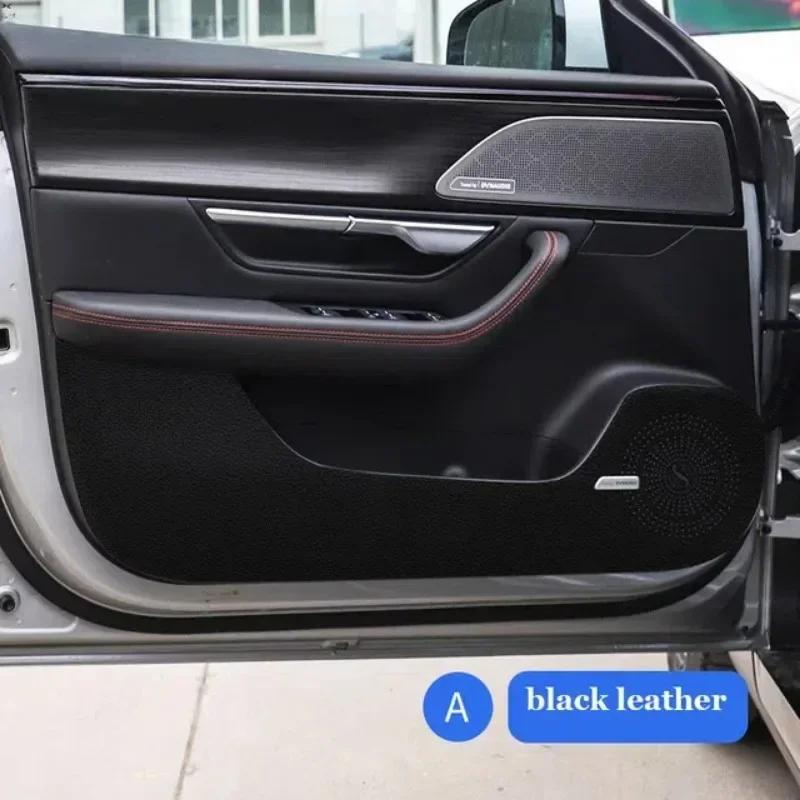 For Xpeng P7 2022 2023 2024 4Pcs Car Door Anti Kick Protection Pad Panel Alcan Tara Suede Auto Doors Anti-Dirty Cover Sticker