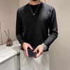 Spring 2024 Men's Sweater Patchwork Assorted Colors Skin-Friendly Fabric Fashion Versatile Top Casual Long-Sleeved Bottoming Shirt