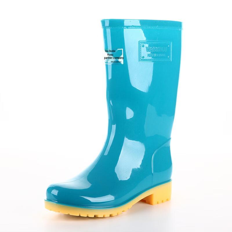 Guqie Women's Mid-High Thickened Rain Boots