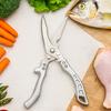 Carbon Steel Kitchen Shears, Heavy-Duty Multipurpose Scissors with Ergonomic Ambidextrous Grip for Poultry, Fish, Meat & Food Prep