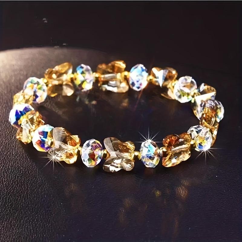 1pc Butterfly Charm Elastic Stretch Beaded Bracelets Elastic Rope Women Temperament Bracelet&Bangles Charms Bohemian Jewelry