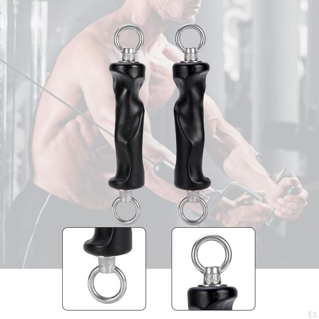 2 Pieces Pull Up Grip Handles Workout Handle Pair Cable Machine Non Slip Bodybuilding Fitness