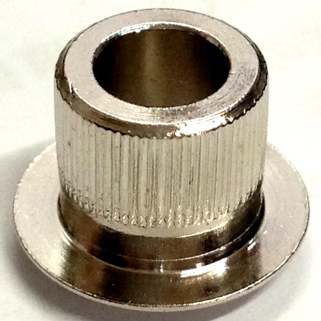 Set of 6 HTK-Bush for SD (Nickel) Conversion Bushings for 6.35mm Shafts and 10mm Tuner Holes (Bushing Inner Diameter 6.4mm, Outer Diameter 10.3mm)